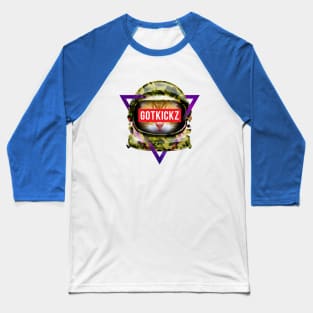 GOTKICKZ (Kitty in Space Green Camo Edition) Baseball T-Shirt